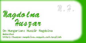 magdolna huszar business card